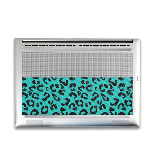 Image of Carbon Fiber Gaming Skin Compatible with HP Envy x360 16 inch (2023) - Teal Leopard - Premium 3M Vinyl Protective Wrap Decal Cover - Easy to Apply | Crafted in The USA by MightySkins