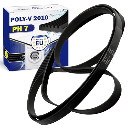 Courroie Seche Linge Poly-V 2010 PH 7 avec le Code Original 480112101469 pour Whirlpool C00311014 pour Indesit - MADE IN EU - Garantie de 10 Ans - MONTERAL