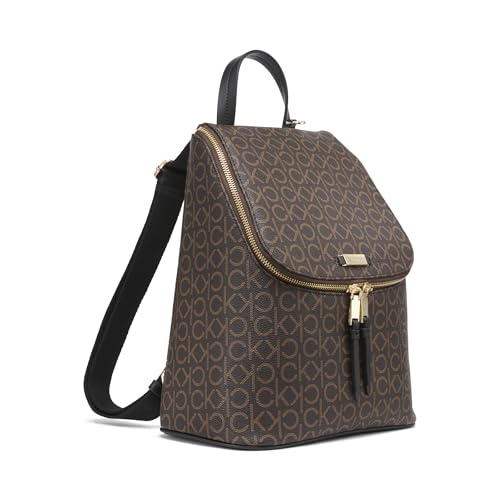 Calvin Klein Zulle Organizational Backpack, Brown/Khaki/Black, One Size3
