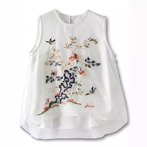 Chaleco de verano para mujer elegante en organza con bordado oriental premium 5