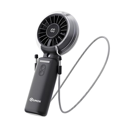 Ventilateur de bureau USB rechargeable noir avec brumisateur portable de poche