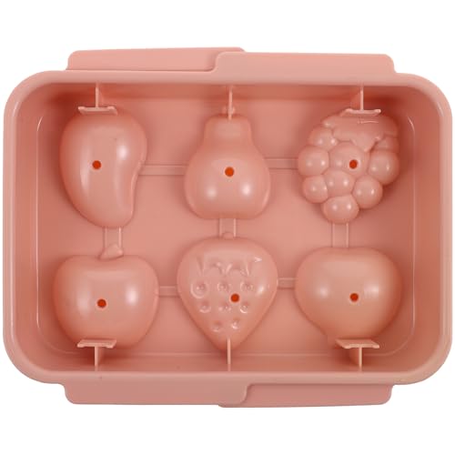 Molde reutilizable para cubitos de hielo color rosa