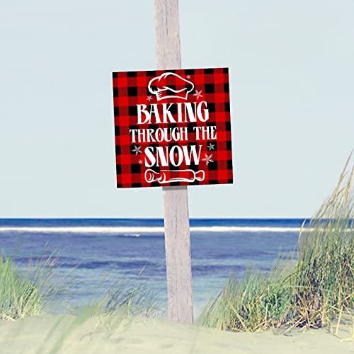 Plaque bois Baking Through The Snow cadeau décoration maison - 5