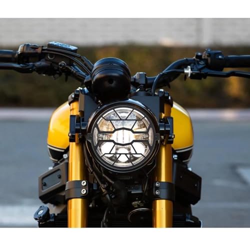 Cache phare de moto pour XSR700 et XSR900 protection aluminium noir - 3