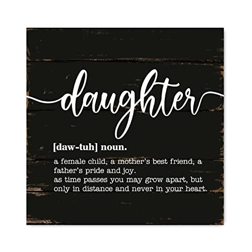 Panneau en bois Daughter Definition Evans1nism décoration murale de salon cuisine 30x30 cm