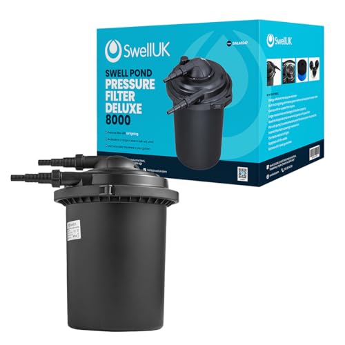 Swell UK Pressure Filter Deluxe 8000. UV Clarifier and Garden Pond Filter. Featuring Biological and Mechanical Media with a 1 Year Guarantee