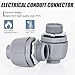 1-1/4 Liquid Tight Straight PVC Conduit Connector 2 Pack, Flexible Nonmetallic, UL Listed