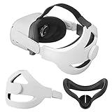 Kopfgurt + Gesichtsbedeckung für Oculus Quest 2 Headband Head Strap Ersatz für Oculus Quest 2 Elite Strap Kopfdruck Reduzieren Komfortable Berührung Schweißfest Oculus Quest 2 VR-Zubehör (Schwarz)