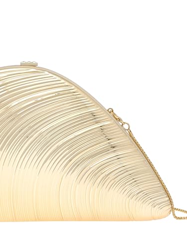 Women's Acrylic Shell Bag Evening Clutch Purse Shiny Crossbody Bags Threaded Handbags4