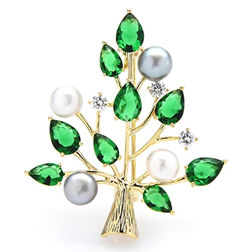 Broche arbre perle naturelle LYGXWJFC sublimez une tenue de fête un peu terne