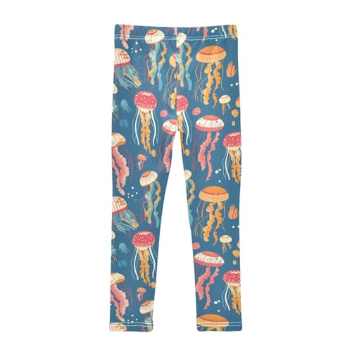 KLL Colorful Jellyfish Toddler Girls Legging Comfortable Full Length Sweatpants Running2