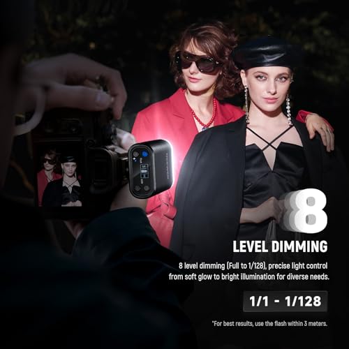Image of NEEWER N12L Entry Level Version Mini Camera Flash with LED Video Fill Light & LCD Display, 800mAh, Works with Canon /Fujifilm /Sony /Nikon DSLR Standard Hot Shoe Cameras for Studio Shoots