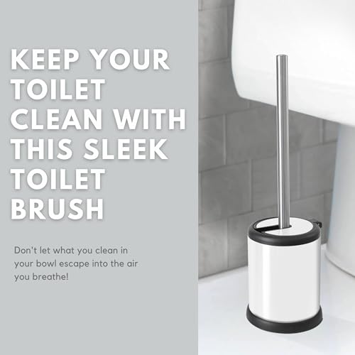 Image of ToiletTree Products Toilet Brush with Lid (White 2 Pack)
