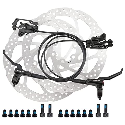 Hydraulic Disc Brake Set, Bike Disc Brake Kit, 800/1400mm Front Rear Brakes Caliper, 160mm Disc Brake Rotor, Aluminium Alloy MTB Brake Hydraulic Bilateral Brake, for Mountain Bike Road Bike Cover
