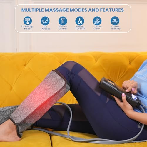 Image of ARG HEALTH CARE Air Pressure Leg Massager with Heat & Air Compression For Pain Relief & Relaxation Improves Blood Circulation, Reduces Muscle Pain, Multipurpose Use Calf, Arm, Leg & Foot Massager