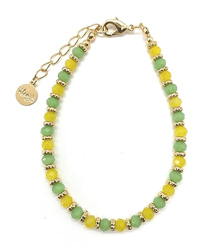 Green and Yellow Beaded Ide Babalawo Orula Bracelet for Adults Amulet Protection de Santeria Eleggua Ifa Oshun Religion Yoruba2