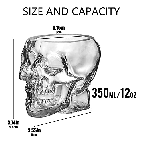 Gxfccyxt Skull Glass Cup 12Oz(350Ml), Multipurpose Skull Glass, For Halloween Themed Party Wine Glasses, Holiday Gifts #TOP1