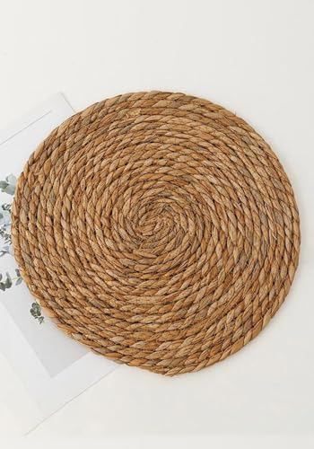 MGE Set of 4 Wicker Placemats - Natural Wicker - Rattan - Heat Resistant - 25 cm - Image 2