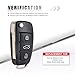 BestKeys 4 Buttons Entry Remote Keyless Car Key Fob Replacement for Audi Compatible with 2010-2014 A1 2006-2010 TT 2009-2010 R8 8X0837220D or 8X0837220 (1)