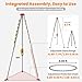 Confined Space Tripod Kit - Heavy Duty 1800lbs Winch Rescue Tripod, 7ft Adjustable Aluminum Legs & 98ft Cable - OSHA Compliant Fall Protection System for Construction & Manhole Lifting