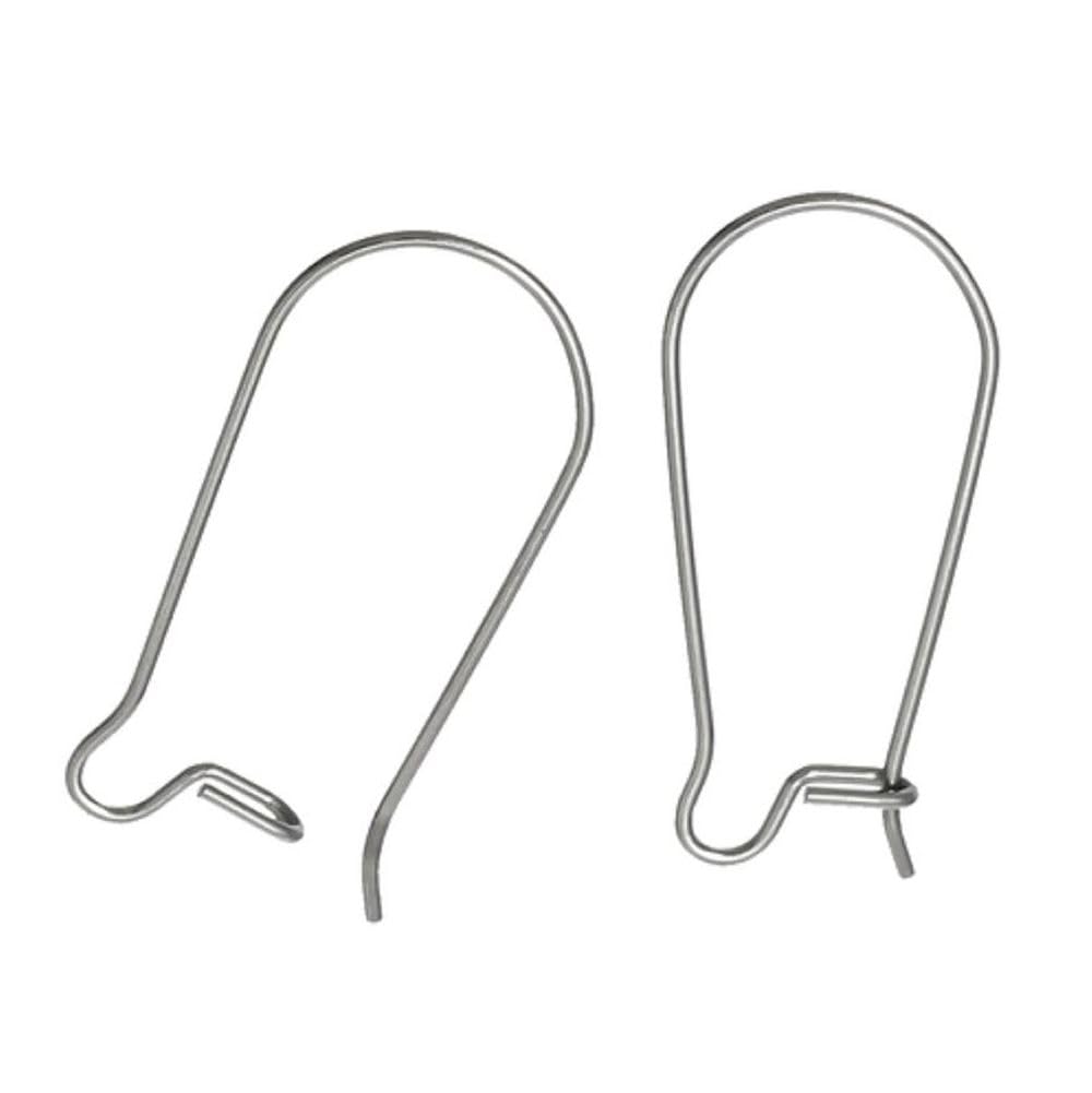 Adabele 50 Stück Ohrringhaken mit Sterlingsilber überzogen, Nieren-Ohrdraht, 18 mm