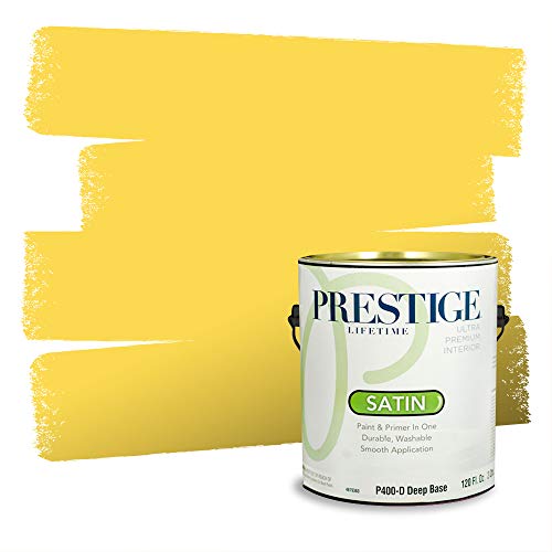 PRESTIGE P400-D-3008-1BVP Paint and Primer in One, 1-Gallon, 1 Gallon, VS107-Sweet Mustard