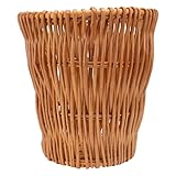 Poubelle en osier : avec des détails délicats et un beau design, facile à déplacer et à utiliser, grand panier à ordures tissé