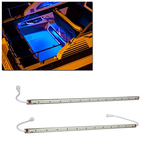 LEDGlow 2pc Blue LED Boat Marine Deck Under Gunnel & Cabin Accent Lighting Kit - 24