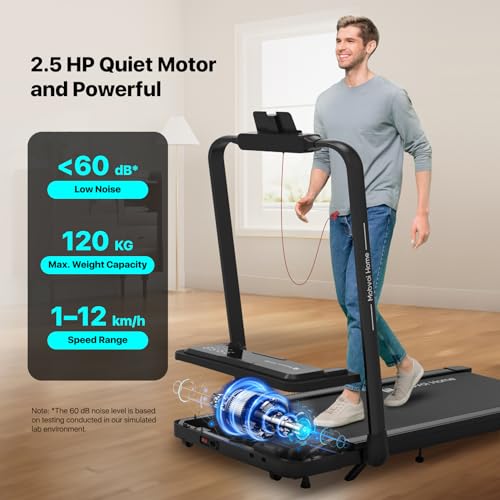 Mobvoi 6% Incline Smart AI Foldable Treadmill Walking Pad Speaker TicSports APP 12 KMH 120 KG Portable Compact Treadmills for Home Office Under Desk Treadmill with LED Display Remote Control - Image 3