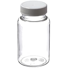 Qorpak PLC-06591 Packer Bottle with 38-400 White Polypropylene SturdeeSeal, Polyethylene Foam Lined Cap, 4 oz, Clear Pack of 48
