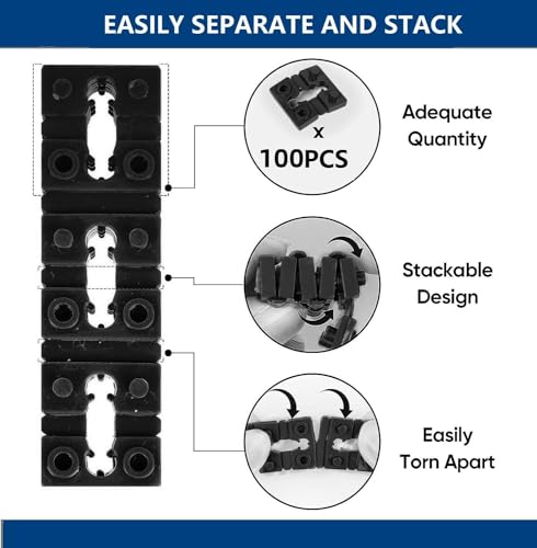 Image of 100pcs Outlet Spacers for Electrical Box, Electrical Outlet Spacers Shims Switch and Receptacle Spacer Socket Electrical Box Extender for Loose Outlet Electric Switch (Black)