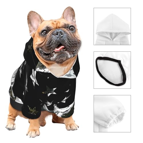Nruairly Hunting Snow Camouflage Flag Dog Hoodie Sweatshirts Pet Pullover Streetwear Stylish Dog Coat Clothing Warm Cat Clothes Pet Apparel Outfit Sweater for Small Puppy Dog X-Small