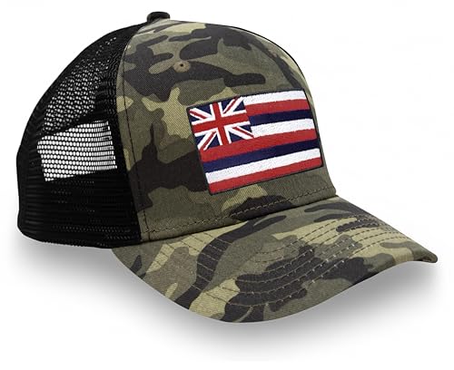 Image of International Tie State Hat for Men and Women, Adjustable Snapback Trucker Baseball Cap with Embroidered Patch