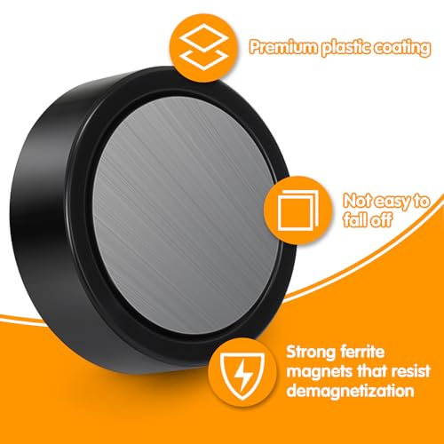 Wukong Pack of 36 Circle Magnets for Whiteboard Black, Fridge Magnets for Magnetic Board School, Seminars, Fridge Magnet - Image 4
