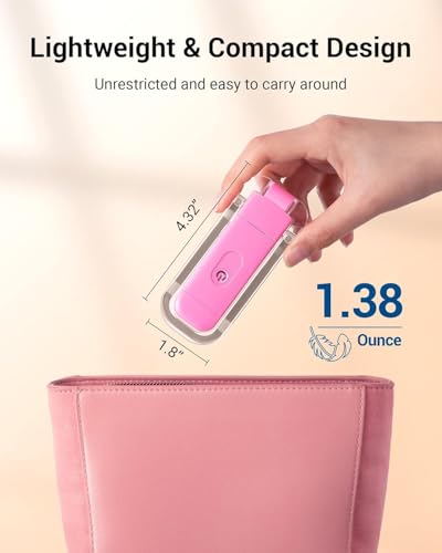 Image of Clip-On LED Book Lamp for Night Reading, USB Rechargeable Study Light for Students, 3 Brightness & Color Modes, Eye-Care Portable Foldable Reading Light for Bed & Travel (Pink)