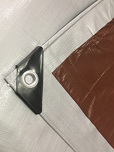 Lona plateada-marrón, 3 m x 4 m, 210 g/m²