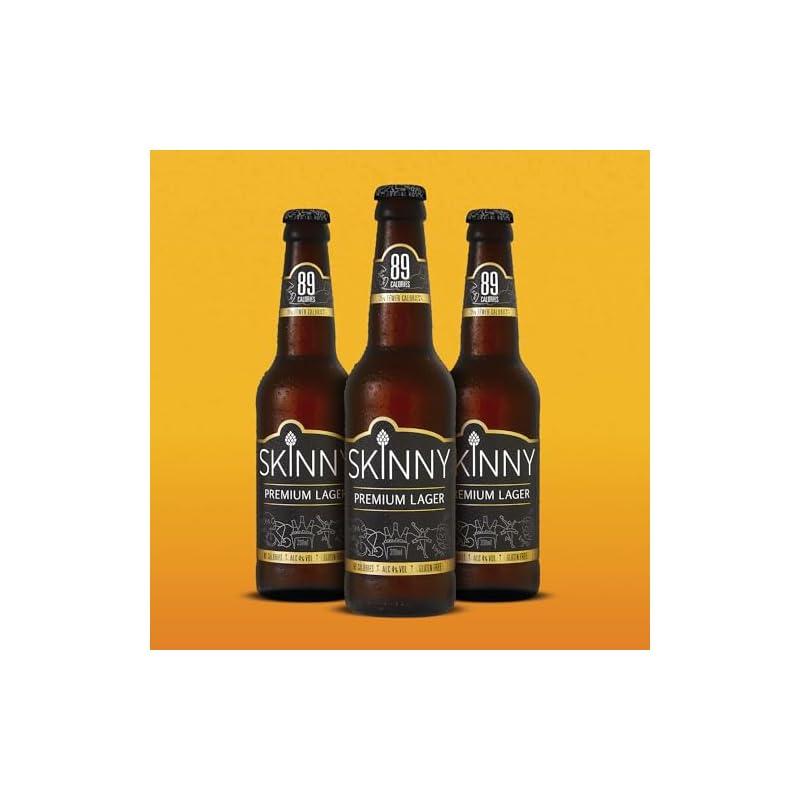 Skinny Lager, 4.0% Beer, Gluten FREE Beer, Full Flavoured Lager, Low Calorie Beer, Low Carb Beer, Vegan & Kosher Certified Lager, Premium Taste - Image 3