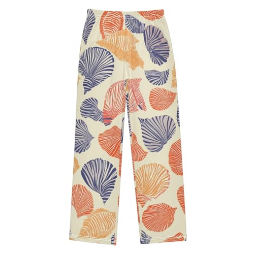 Boys' Pants Coral Seashell Colorful Long Bottoms Jogger Pants Elastic Waist Trousers with Pockets S-XL