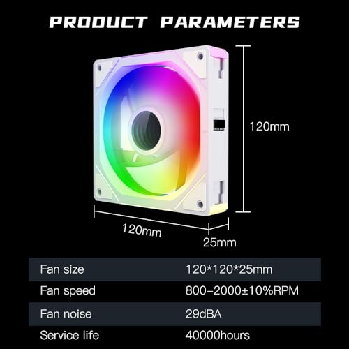 Jungle Leopard Interstellar V1 120mm PC Case Fans, White by Jungle Leopard - Used condition - Image 7