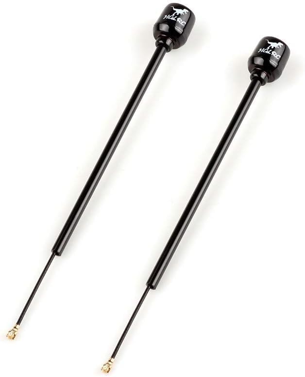Hglrc lhcp antenne Longue portée FPV Hammer 2.5dbi Mini 5.8g pour Drone télécommandé (2 UFL Longs)