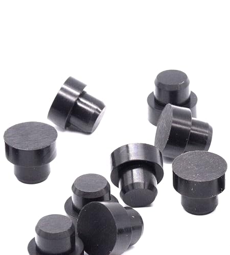 Rubber Push in Bumpers Hole Plug - 1/2" Rubber Push-in Feet, 3/4" OD x 5/16" Height (4)