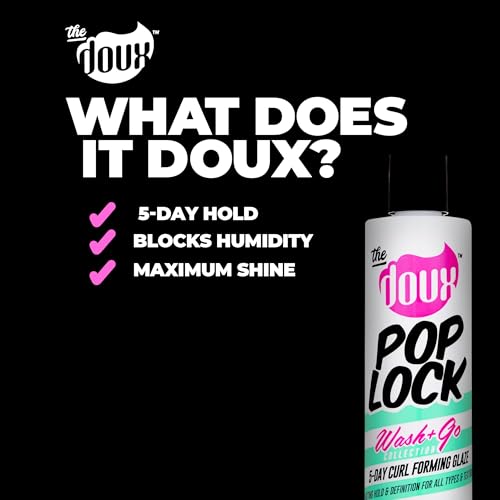 The Doux POP LOCK 5-Day Curl Forming Glaze for Natural Hair – Anti-Humidity Gel with Honey & Argan Oil – Curly Hair Styling Gel for Shine, Frizz Control, and Long-Lasting Curl Definition - Image 6