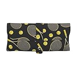 Oltre ad essere una custodia per occhiali da sole, questa divertente custodia con stampa di racchette da tennis e palline da tennis può essere utilizzata anche per riporre altri piccoli oggetti personali come rossetti, penne o piccoli dispositivi elettronici. Mettilo all'interno di una borsa più grande per una migliore organizzazione e protezione, rendendolo indispensabile per le donne in movimento.