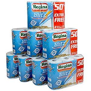 Regina 36 Rolls Blitz Kitchen Towel Super Strong 3 Ply 70 Sheets per roll Amazing Value!