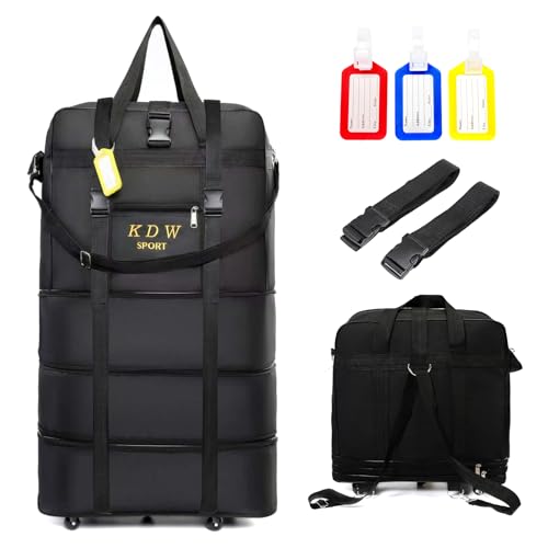 Foldable luggage bag, suitcase with rotating wheels, large-capaci...