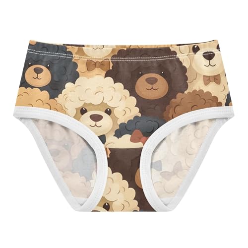 Puppy Cute Kawaii Poodle Dogs Girls Underwear Toddler 2t Cotton Panties Little Girl Fancy Kids Undies Briefs