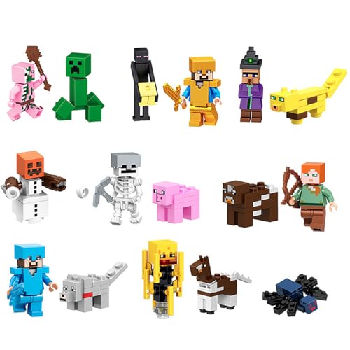 16pcs 3D Cake Topper Birthday Cake Toppers Action Figures Cake Toppers Cake Topper Cupcake Toppers for Boys