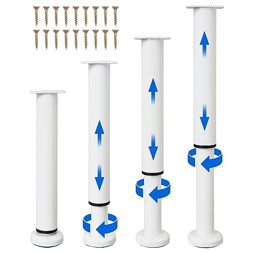 Adjustable Height Bed Support Legs