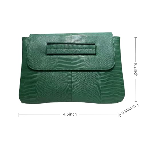 Image of Women Classic Crocodile Pattern Faux Leather Clutch Purse Oversized Female Shoulder Bag Messenger Handbag