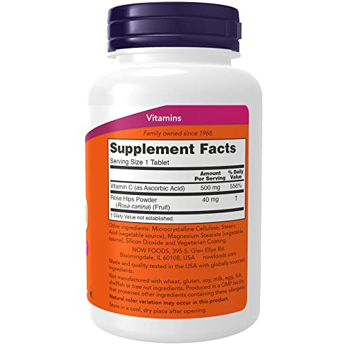 Now Supplements, Vitamin C-500 With Rose Hips, Antioxidant Protection*, 250 Tablets #TOP1